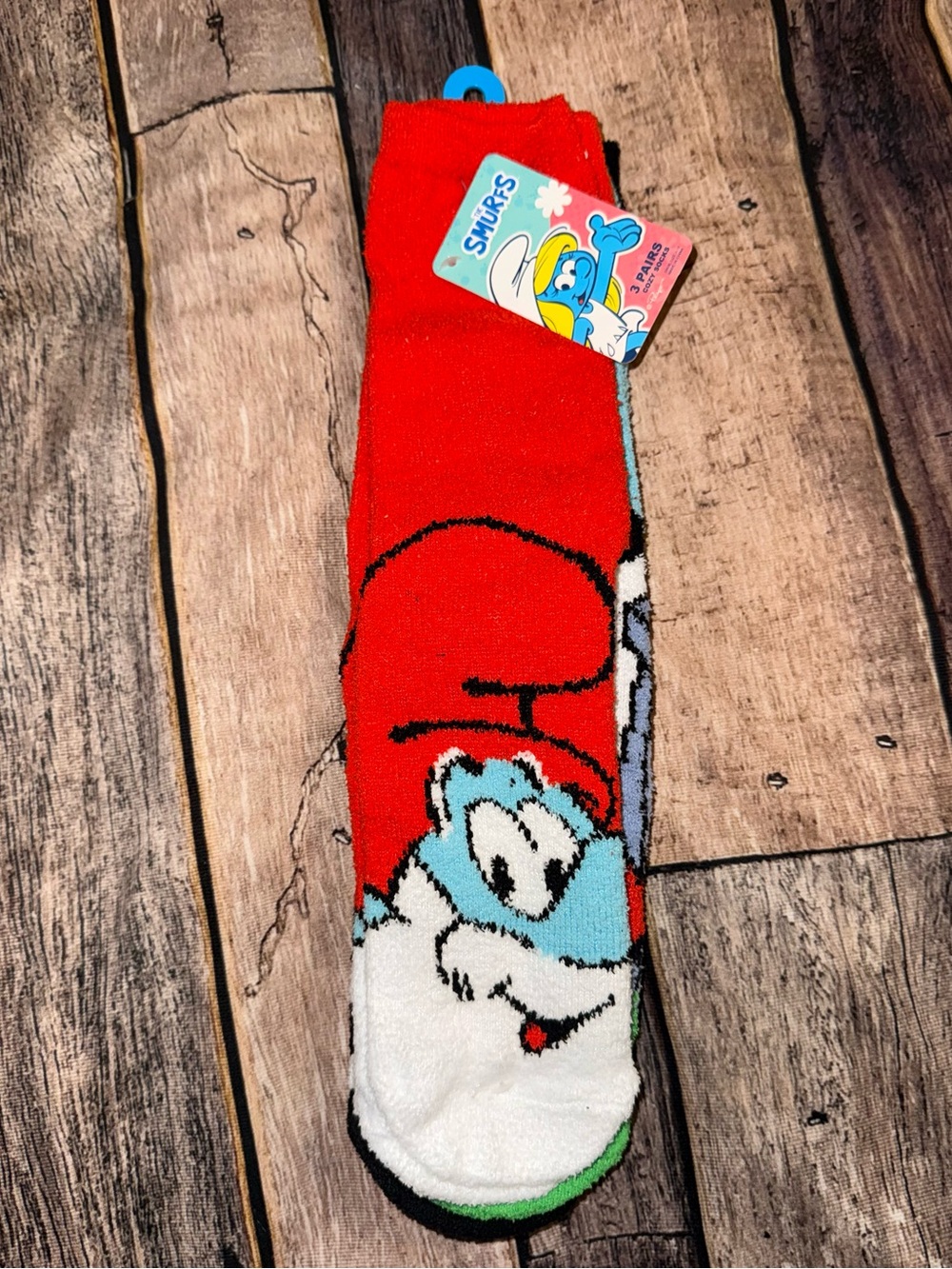 The Smurfs 3pk Cozy Socks - NEW